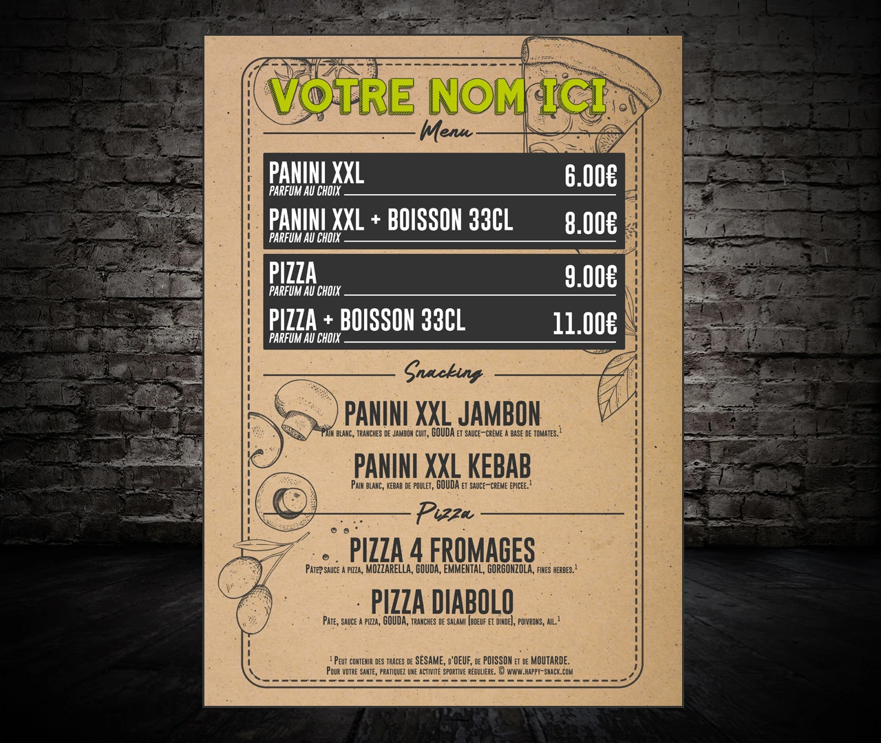 pub sur lieu de vente